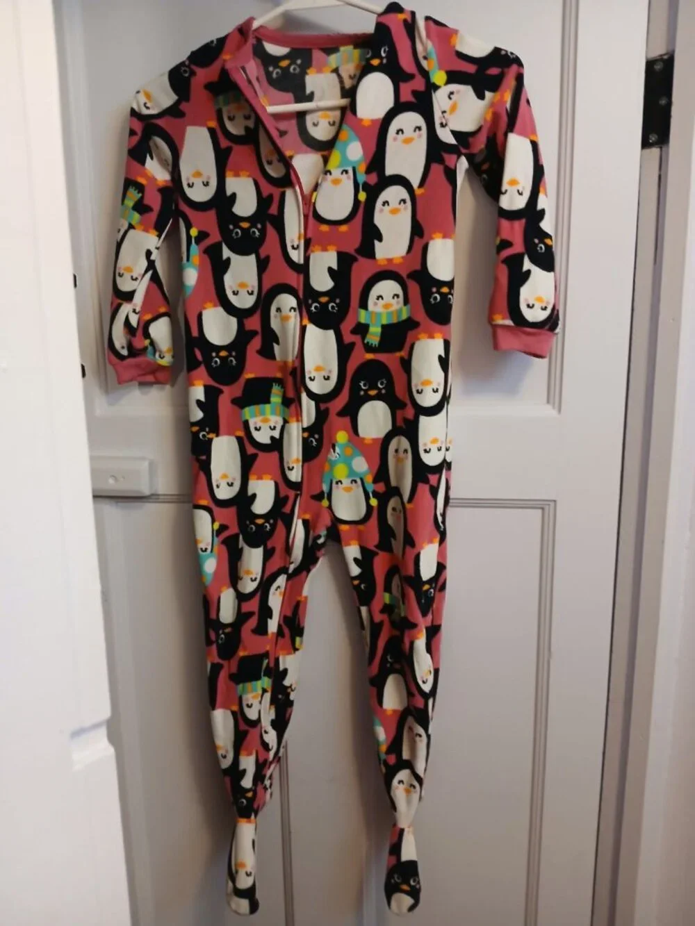 Carters Girls 5T Penguin Pink One Piece Pajamas